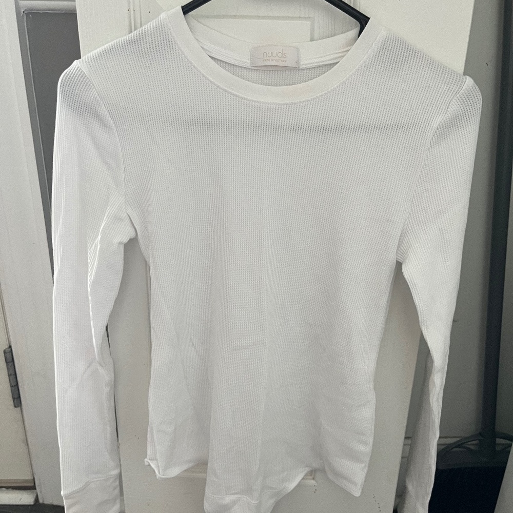 Nuuds white waffle bodysuit